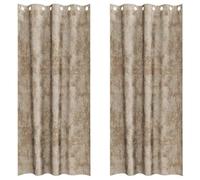 vidaXL Rideaux en velours 2 pièces avec œillets Champagne 245x140 cm