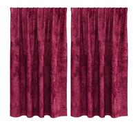 vidaXL Rideaux en Velours 2 pc Rouge Bordeaux 140 x 140 cm Velours