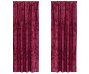 vidaXL Rideaux en Velours 2 pc Rouge Bordeaux 225 x 140 cm Velours