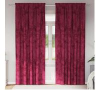 vidaXL Rideaux en velours 2 pcs Rouge bordeaux 245 x 140 cm Velours 4107681
