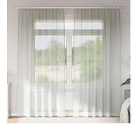 Vidaxl Rideaux En Voile À ?illets 2 Pcs Gris Clair