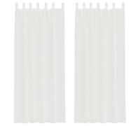 Vidaxl Rideaux En Voile Avec Boucles 2 Pcs Blanc 140x260 Cm