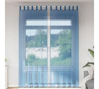 Vidaxl Rideaux En Voile Avec Boucles 2 Pcs Bleu Royal 140x260 Cm