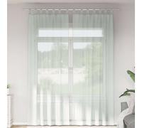 Vidaxl Rideaux En Voile Avec Boucles 2 Pcs Gris Clair 140x260 Cm