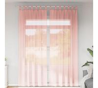 Vidaxl Rideaux En Voile Avec Boucles 2 Pcs Rose 140x260 Cm