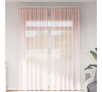 Vidaxl Rideaux En Voile Avec Boucles 2 Pcs Rose Clair 140x260 Cm
