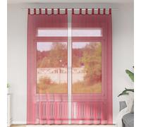 vidaXL Rideaux en voile avec boucles – 2 pcs Rouge Bordeaux 140x260 cm
