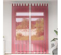 vidaXL Rideaux en voile avec boucles – 2 pcs Rouge Bordeaux 140x260 cm