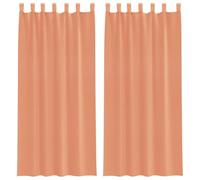 vidaXL Rideaux en voile avec boucles – 2 pièces terre cuite 140x245 cm