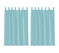 vidaXL Rideaux en Voile avec Boucles 2 pcs Turquoise 140x175 cm, Rideau en Filet, Rideau Transparent, Voile de fenêtre, Traitement de fenêtre