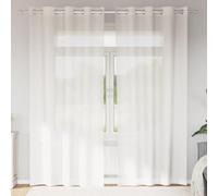 Vidaxl Rideaux En Voile Avec ?illets 2 Pcs Blanc