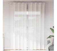 Rideaux en voile avec passe-tringles 2 pcs blanc rideau en filet vidaXL