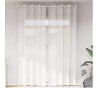 vidaXL Rideaux en voile avec œillets 2 pcs blanc, rideau en filet, rideau transparent, voile de fenêtre, traitement de 4102154