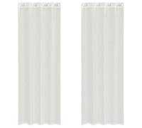 vidaXL Rideaux en voile avec œillets 2 pcs blanc, rideau en filet, rideau transparent, voile de fenêtre, traitement de 4102154
