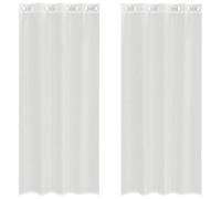 Rideaux en voile avec oillets 2 pcs blanc, rideau en filet, rideau transparent, voile de fenêtre, traitement de 4102152