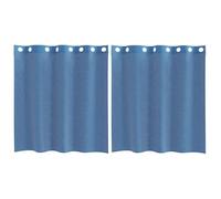 vidaXL Rideaux en Voile avec œillets 2 pcs Bleu Royal, Rideau en Filet, Rideau Transparent, Voile de fenêtre, Traitement de fenêtre