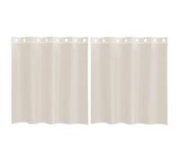 vidaXL Rideaux en voile avec œillets 2 pcs crème 140x140 cm, rideau en filet, rideau transparent, voile de fenêtre, 4102071