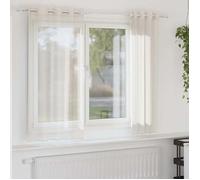 vidaXL Rideaux en voile avec œillets 2 pcs crème 140x175 cm 4102072