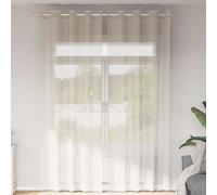 vidaXL Rideaux en Voile avec œillets 2 pcs crème 140x300 cm, Rideau en Filet, Rideau Transparent, Voile de fenêtre, Traitement de fenêtre