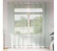vidaXL Rideaux en voile avec œillets 2 pcs Gris clair 140x245 cm
