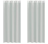 Vidaxl Rideaux En Voile Avec ?illets 2 Pcs Gris Clair 140x245 Cm