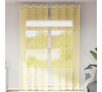 Vidaxl Rideaux En Voile Avec ?illets 2 Pcs Jaune