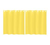 vidaXL Rideaux en Voile avec œillets 2 pcs Jaune, Rideau en Filet, Rideau Transparent, Voile de fenêtre, Traitement de fenêtre
