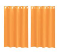 vidaXL Rideaux en Voile avec œillets 2 pcs Orange 140x175 cm