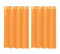 Rideaux en voile avec oillets 2 pcs orange 140x175 cm, rideau en filet, rideau transparent, voile de fenêtre, 4102090