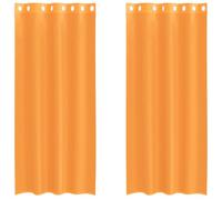 vidaXL Rideaux en voile avec œillets 2 pièces Orange 140x225 cm
