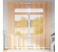 vidaXL Rideaux en voile avec œillets 2 pièces Orange 140x225 cm