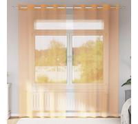 Vidaxl Rideaux En Voile Avec ?illets 2 Pcs Orange 140x245 Cm