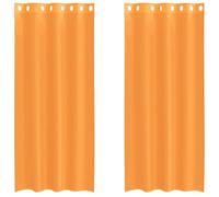 Vidaxl Rideaux En Voile Avec ?illets 2 Pcs Orange 140x245 Cm