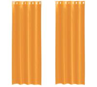 Vidaxl Rideaux En Voile Avec ?illets 2 Pcs Orange 140x260 Cm