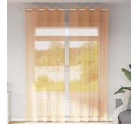 vidaXL Rideaux en voile avec œillets 2 pcs orange 140x260 cm