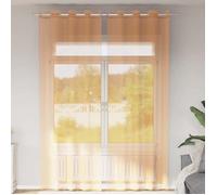 vidaXL Rideaux en voile avec œillets 2 pcs orange 140x300 cm, rideau en filet, rideau transparent, voile de fenêtre, 4102094