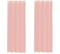Vidaxl Rideaux En Voile Avec ?illets 2 Pcs Rose 140x260 Cm