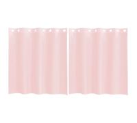 vidaXL Rideaux en Voile avec œillets 2 pcs Rose Clair 140x140 cm, Rideau en Filet, Rideau Transparent, Voile de fenêtre, Traitement de fenêtre