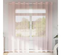 Vidaxl Rideaux En Voile Avec ?illets 2 Pcs Rose Clair 140x225 Cm