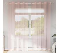 Vidaxl Rideaux En Voile Avec ?illets 2 Pcs Rose Clair 140x225 Cm