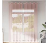 Vidaxl Rideaux En Voile Avec ?illets 2 Pcs Rose Clair 140x260 Cm