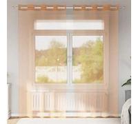 Vidaxl Rideaux En Voile Avec ?illets 2 Pcs Terre Cuite
