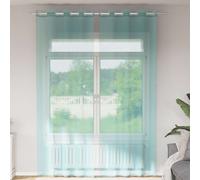 Vidaxl Rideaux En Voile Avec ?illets 2 Pcs Turquoise