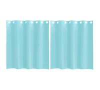 vidaXL Rideaux en Voile avec œillets 2 pcs Turquoise, Rideau en Filet, Rideau Transparent, Voile de fenêtre, Traitement de fenêtre