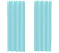 Vidaxl Rideaux En Voile Avec ?illets 2 Pcs Turquoise