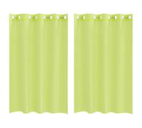 vidaXL Rideaux en Voile avec œillets 2 pcs Vert Pomme 140x175 cm