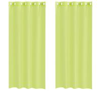 Rideaux en voile avec œillets 2 pcs vert pomme 140x300 cm vidaXL