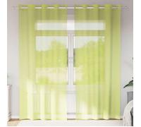 vidaXL Rideaux en voile avec œillets 2 pcs vert pomme 140x245 cm