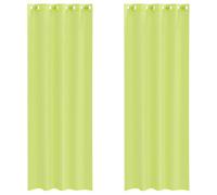 vidaXL Rideaux en voile avec œillets 2 pcs vert pomme 140x260 cm