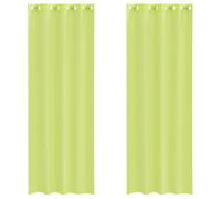 vidaXL Rideaux en voile transparent avec œillets 2 pcs Vert pomme 140x300 cm